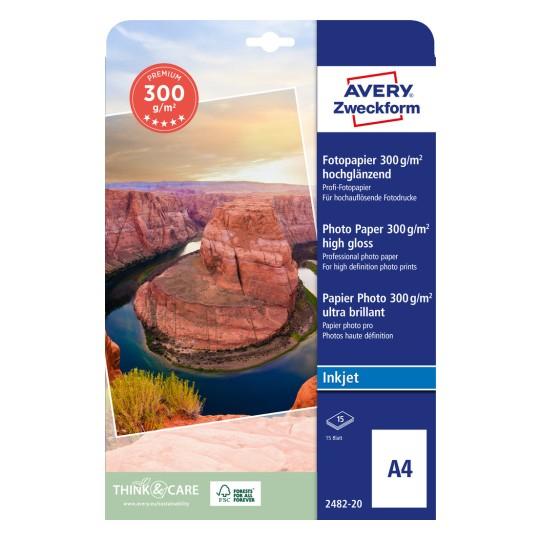 2482-20 Фотобумага А4 Premium глянцевая односторонняя, 300 г/м2, 20 л