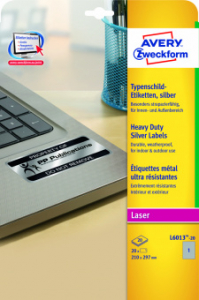 L6013-20 ������������� �������� �����������, ���������, 210x297 ��, L, 20 ��., 20 �, Avery Zweckform