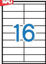 03137 APLI Наклейки прямоугольные, 105х35мм, 16шт, А4,100л