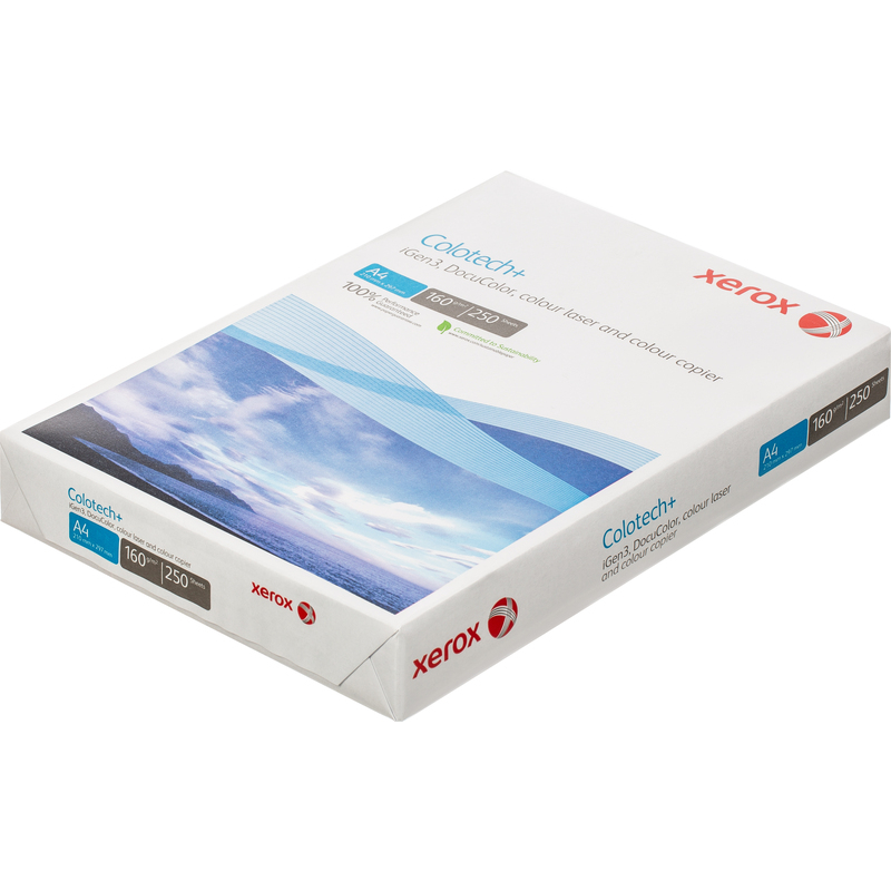 1850386 Бумага для цветной лазерной печати Xerox Colotech + ( A4, 160 г/кв.м, 250 листов, 003R94656)