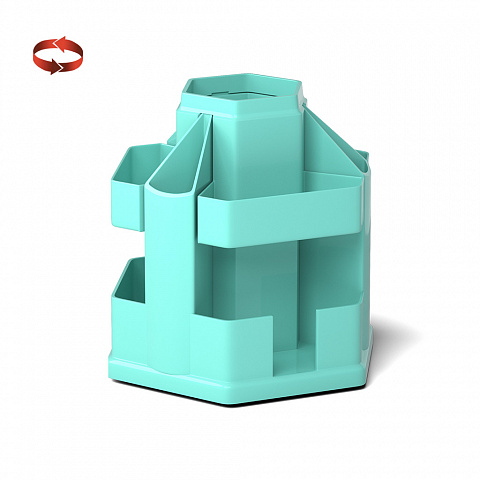 53681 Подставка настольная вращающаяся пластиковая ErichKrause Office, Pastel Mint, мятная