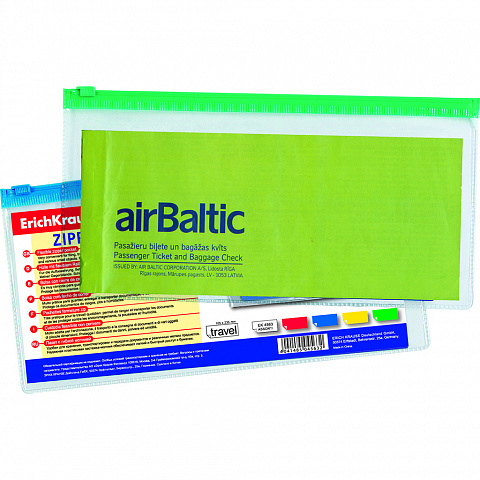 4563 Zip-  ErichKrause PVC Zip Pocket, Travel,  (   12 .)