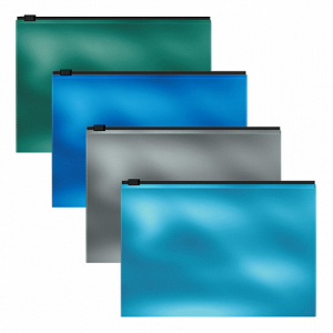 53296 Zip-����� ����������� ErichKrause Glossy Ice Metallic, B5, ������������, ������� (� ������ �� 12 ��.)