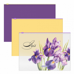 55123 ����� �� 3 zip-������� ����������� ErichKrause Soft Iris, �4, ��������������, �������
