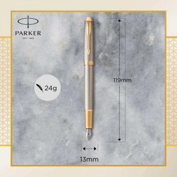 1863649 Ручка перьев. Parker IM Premium F323 (1931684) Grey GT F сталь нержавеющая подар.кор.