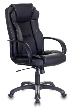 1088448 Кресло руководителя Бюрократ CH-839 черный Leather Black экокожа крестовина пластик