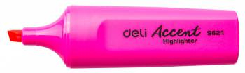 436860 Текстовыделитель Deli Accent ES621PINK Delight скошенный пиш. наконечник 1-5мм розовый