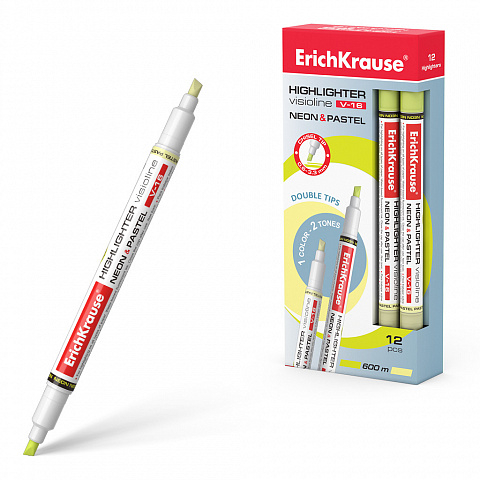 56015  ErichKrause Visioline V-16 Neon+Pastel,    (   12 .)