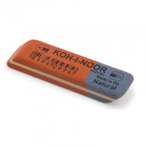 1312945 Ластик Koh-I-Noor 6521 каучуковый прямоугольный 57x14x8 мм