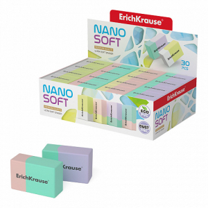 48767 Ластик ErichKrause Nano Soft (в коробке по 30 шт.)
