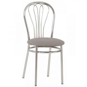 Стул SitUp Venus Chrome, каркас хром, белая экокожа