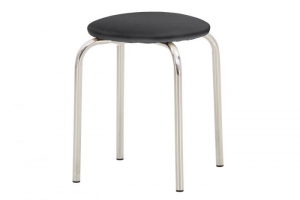 Стул SitUp CHICO Chrome, каркас хром, черная экокожа