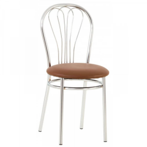 Стул SitUp Venus Chrome, каркас хром, коричневая экокожа