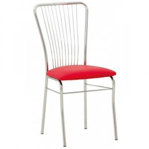 Стул SitUp NERON Chrome, каркас хром, красная экокожа
