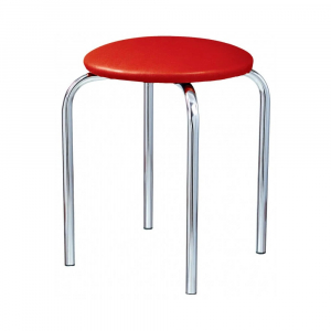 Стул SitUp CHICO Chrome, каркас хром, красная экокожа