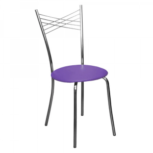 Стул SitUp VIOLA Lux Chrome, каркас хром, фиолетовая экокожа