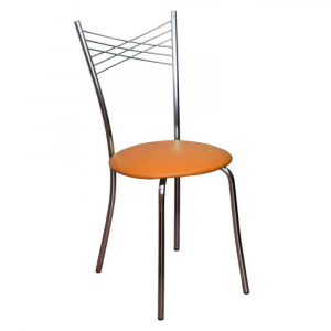 Стул SitUp VIOLA Lux Chrome, каркас хром, оранжевая экокожа