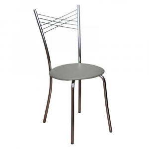Стул SitUp VIOLA Lux Chrome, каркас хром, серая экокожа