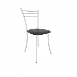 Стул SitUp VIOLA Chrome, каркас хром, черная экокожа
