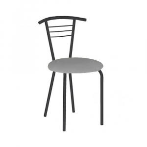 Стул SitUp TINA Black, черный каркас, серая экокожа
