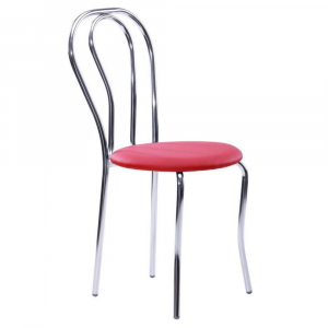 Стул SitUp TULIPAN Chrome, каркас хром, красная экокожа
