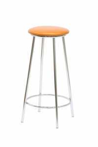 Стул барный SitUp Light Hoker Chrome, каркас хром, оранжевая экокожа
