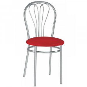 Стул SitUp Venus Chrome, каркас хром, красная экокожа