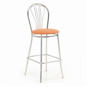 Стул барный SitUp VENUS Hoker Chrome, каркас хром, бежевая экокожа