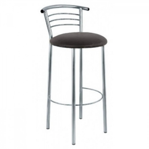 Стул барный SitUp MARCO Hoker Silver, каркас серебро, зеленая экокожа