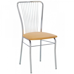 Стул SitUp NERON Chrome, каркас хром, песочная экокожа