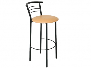 Стул барный SitUp MARCO Hoker Black, черный каркас, бежевая экокожа