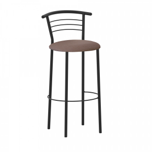 Стул барный SitUp MARCO Hoker Black, черный каркас, коричневая экокожа