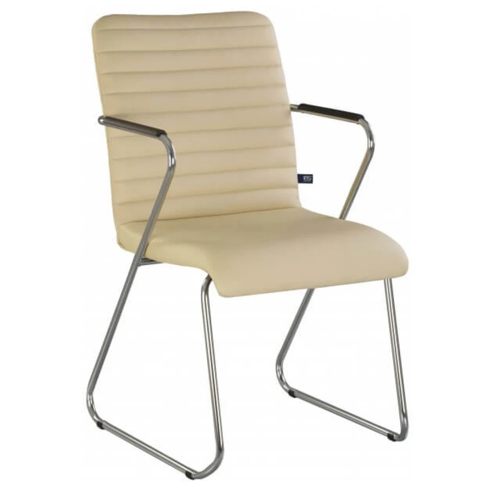 Кресло SitUp TASK Chrome, каркас хром, экокожа крем