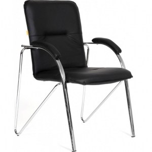 CHAIRMAN 850 Кресло для посетителя, экокожа черная