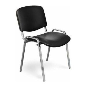 ISO chrome Офисный стул ИЗО, каркас хром, V-20 (салатовый кожзам)