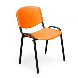 573680 Стул офисный Easy Chair Изо оранжевый (пластик, металл черный)