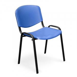 573678 Стул офисный Easy Chair Изо синий (пластик, металл черный)