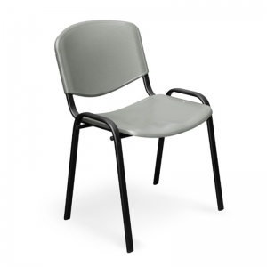 573677 Стул офисный Easy Chair Изо серый (пластик, металл черный)