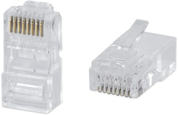 2160365 Коннектор Cabeus (8P8C-C6) кат.6 RJ45 прозрачный