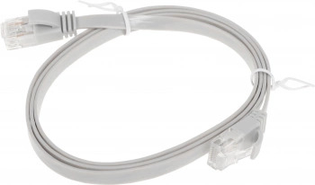 2030868 Патч-корд Buro Flat 10Гбит/с 4 пары cat.5E Cu molded 1м серый RJ-45 (m)-RJ-45 (m) (BU-5E-FLAT-1M-G)