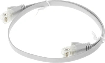 2030862 Патч-корд Buro Flat 10Гбит/с UTP 4 пары cat.5E Cu molded 0.5м серый RJ-45 (m)-RJ-45 (m) (BU-5E-FLAT-0.5M-G)
