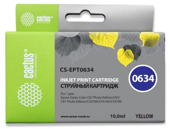 690124   Cactus CS-EPT0634 T0634  (10)  Epson Stylus C67/C87/CX3700/CX4100/CX4700