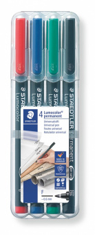 318WP4   Staedtler Lumocolor, F 0.6 , 4 
