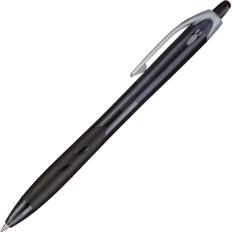 49369 Ручка шариковая автоматическая Pilot BPRG-10R-F Rex Grip черная (толщина линии 0.22 мм)