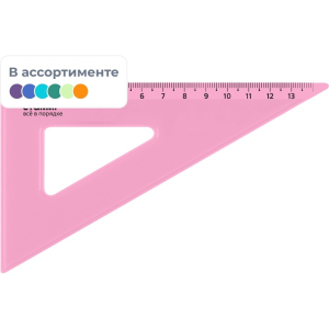 47405 Треугольник Стамм Neon Cristal 13 см 90/60/30 градусов пластиковый