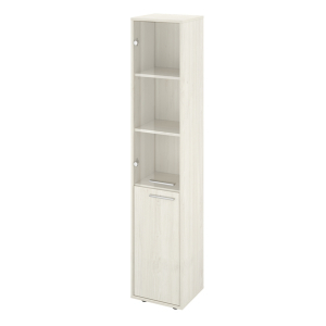 КЦ33 Колонка закрытая со стеклом 371х338х1845 (КЦ15+КЦ17+КЦ40+ДБ48), скандинавское дерево белое