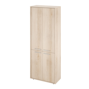 КЦ27 Шкаф закрытый 700х338х1845 (КЦ14+КЦ17*2+КЦ18*2), скандинавское дерево белое