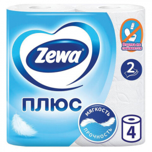 122814 ������ ��������� 2-� �������, 4 ������ (4�23 �), �����, ZEWA Plus, 144051