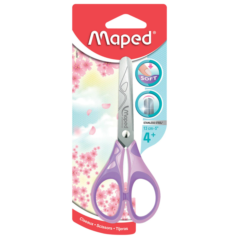273976 Ножницы MAPED «Essentials Soft», 130 мм, закругленные, цвет ассорти, 464411