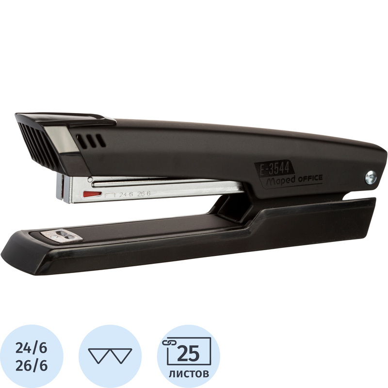 329668 Степлер Maped Essentials Metal до 25 листов черный, 24/6, 26/6, 354411